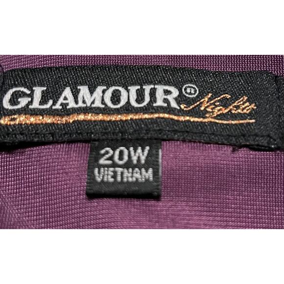 GLAMOUR NIGHTS CAPE MIDI DRESS, WOMENS, 20, WINE, SLEEVELESS, CHIFFON & VELOUR - Picture 8 of 10